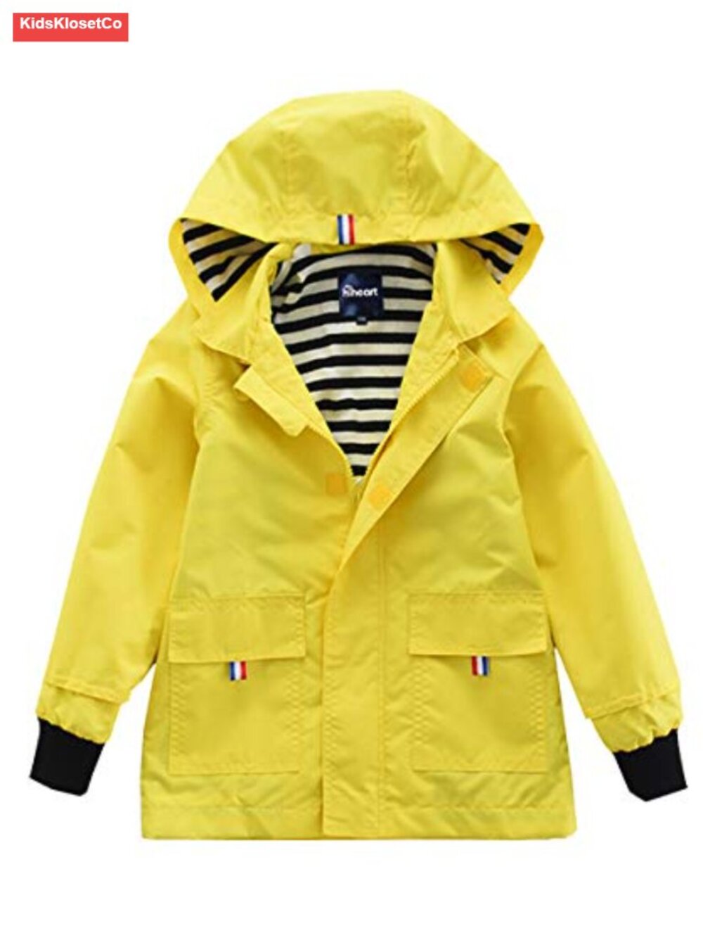 Kids Waterproof Hooded Rain Jacket Cotton Lined Lightweight Packable